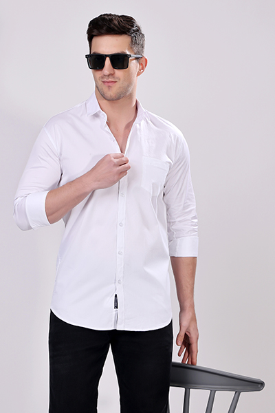 MENS PLAIN WHITE SHIRT